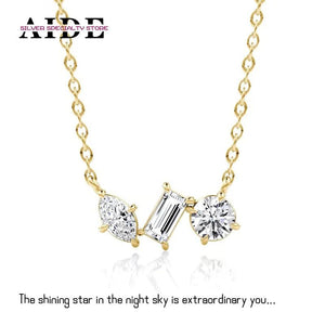 925 Silver Zircon Pendant Necklace for Women Gift