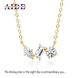 925 Silver Zircon Pendant Necklace for Women Gift