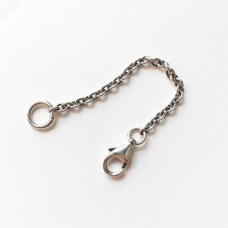 925 Silver Beads Safety Chain Charm for Bracelet Necklace DIY Jewelry