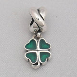 Green Clover Charm Bead for Women's Bracelet Bangle