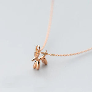 925 Silver Dog Pendant Necklace Women Jewelry