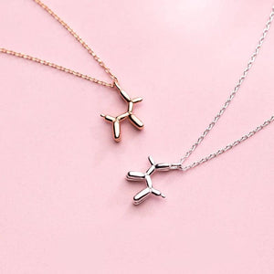 925 Silver Dog Pendant Necklace Women Jewelry