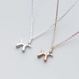 925 Silver Dog Pendant Necklace Women Jewelry