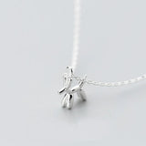 925 Silver Dog Pendant Necklace Women Jewelry