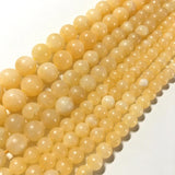 Natural Yellow Calcite Round Beads Stone Bead for Jewelry Making DIY