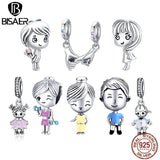 925 Sterling Silver Family Charm Interlocking Finger Pendant