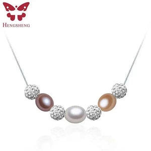 8-9mm Pearl Water Drop Necklace, Sterling Silver Women Jewelry