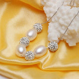 8-9mm Pearl Water Drop Necklace, Sterling Silver Women Jewelry
