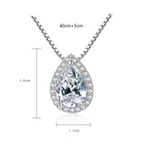 S925 Water Drop Pear Pendant Women's Necklace
