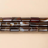 Natural Stone Red Agate Tube Shape Cylinder Beads for Jewelry Making