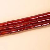 Natural Stone Red Agate Tube Shape Cylinder Beads for Jewelry Making