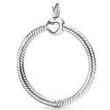 Rose & Silver Moments O Necklace Pendant 925 Sterling Silver Charm Jewelry