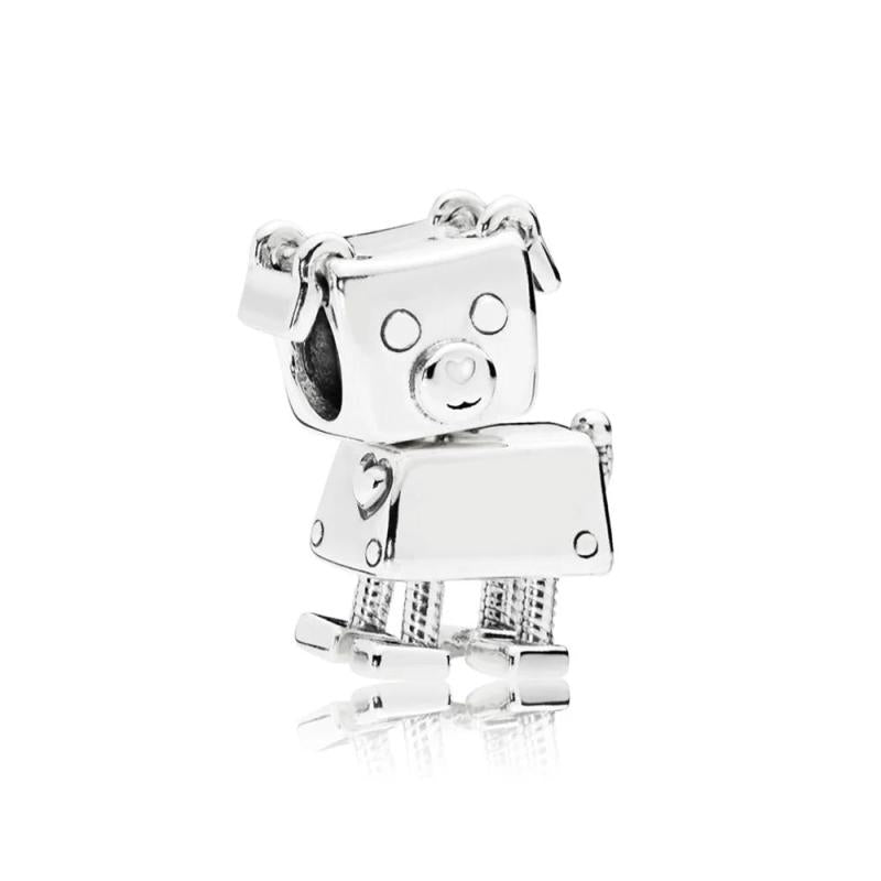 925 Silver Robot Bella Heart Charm for Bracelet