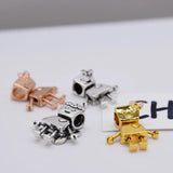 925 Silver Robot Bella Heart Charm for Bracelet