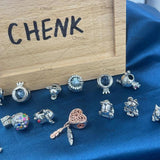 925 Silver Robot Bella Heart Charm for Bracelet