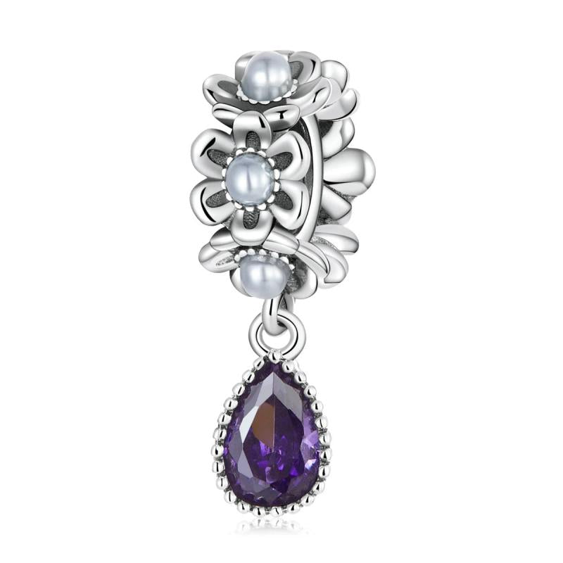 925 Silver Heart Flowers Butterfly Charms Pendant for Bracelets Women