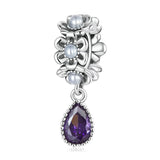 925 Silver Heart Flowers Butterfly Charms Pendant for Bracelets Women