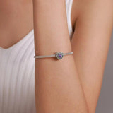 925 Silver Heart Flowers Butterfly Charms Pendant for Bracelets Women