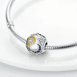 925 Silver Celestial Moon Sun Star Charm for Bracelet Pendant