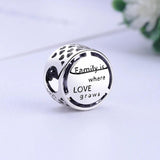 925 Silver Family Roots Charm Bead Tree Fit Bracelets