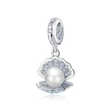 Europe Bracelet Silver 925 Shell Anchor Dolphin Safety Chain Beads Jewelry