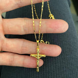 24k Cross Necklace Couple Jewelry Set