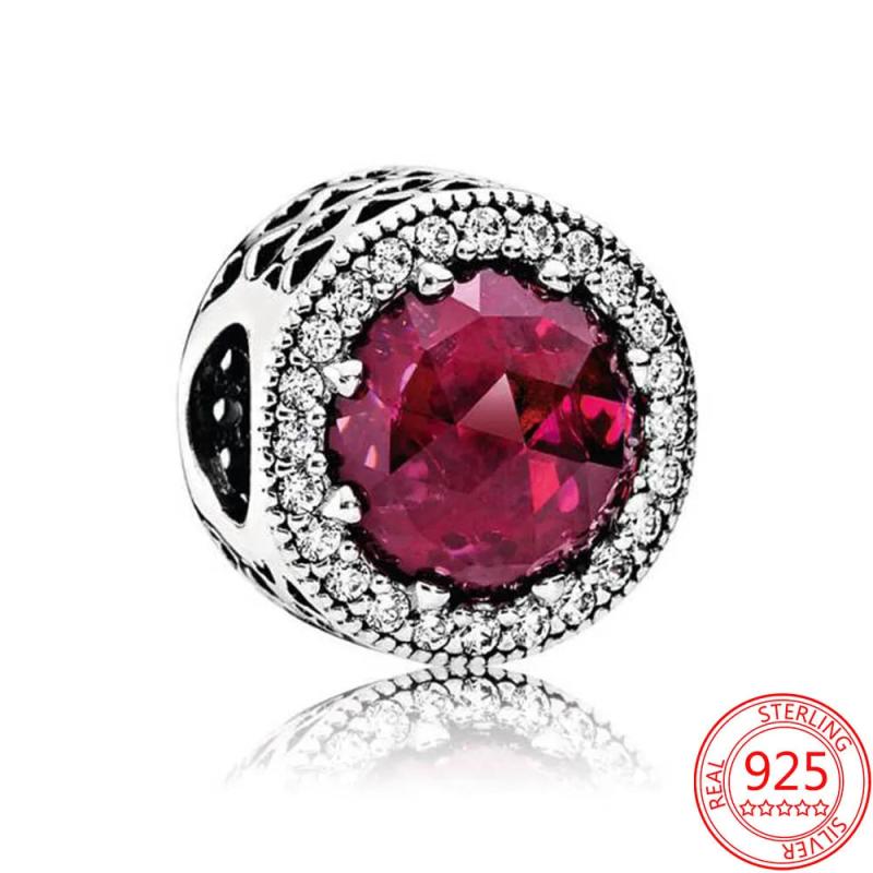925 Silver Crystal Bead Charm for Bracelet DIY Jewelry