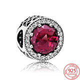 925 Silver Crystal Bead Charm for Bracelet DIY Jewelry