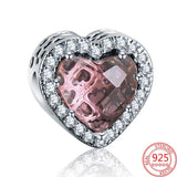 925 Silver Crystal Bead Charm for Bracelet DIY Jewelry