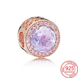 925 Silver Crystal Bead Charm for Bracelet DIY Jewelry