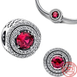 925 Silver Crystal Bead Charm for Bracelet DIY Jewelry