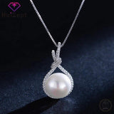 925 Silver Zircon Gemstone Pendant Necklace for Women Wedding Bridal