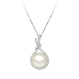 925 Silver Zircon Gemstone Pendant Necklace for Women Wedding Bridal