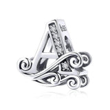 925 Silver Letter A-Z Charm For Bracelet Necklace