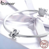 925 Silver Letter A-Z Charm For Bracelet Necklace