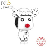 925 Silver Christmas Charm Bracelet Bead Set