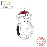 925 Silver Christmas Charm Bracelet Bead Set