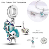 925 Silver Chameleon Dangle Charms for Bracelet DIY Jewelry Making