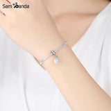 925 Silver Charm Luminous Pearl Pendant for Bracelets