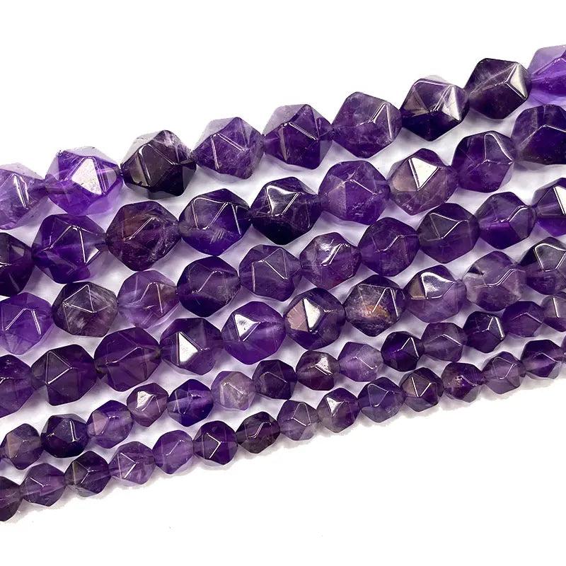 Amethyst Faceted Round Spacer Beads for DIY Jewelry Making