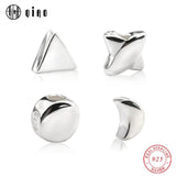 925 Sterling Silver Spacer Beads Mixed Shapes 5pcs/Lot