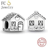 925 Silver Family Bird Flower House Love Bead for Charm Bracelet