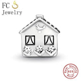 925 Silver Family Bird Flower House Love Bead for Charm Bracelet