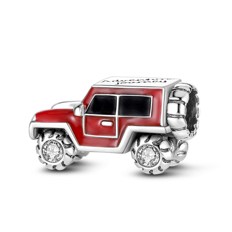 925 Sterling Silver SUV Charms Pendant for 3mm Bracelet&Bangle