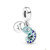 Chameleon Swing Charms 925 Silver for Womens Jewelry