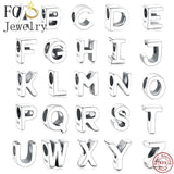 925 Sterling Silver A-Z Alphabet Letter Beads DIY Berloque