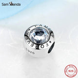 Crystal Letter Beads Women DIY Jewelry Family Forever Charm