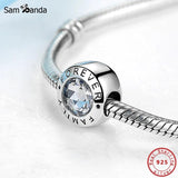Crystal Letter Beads Women DIY Jewelry Family Forever Charm