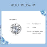 Crystal Letter Beads Women DIY Jewelry Family Forever Charm