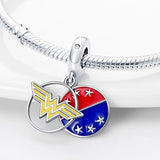 925 Silver Flag Moon Cat Star Charms for Bracelet